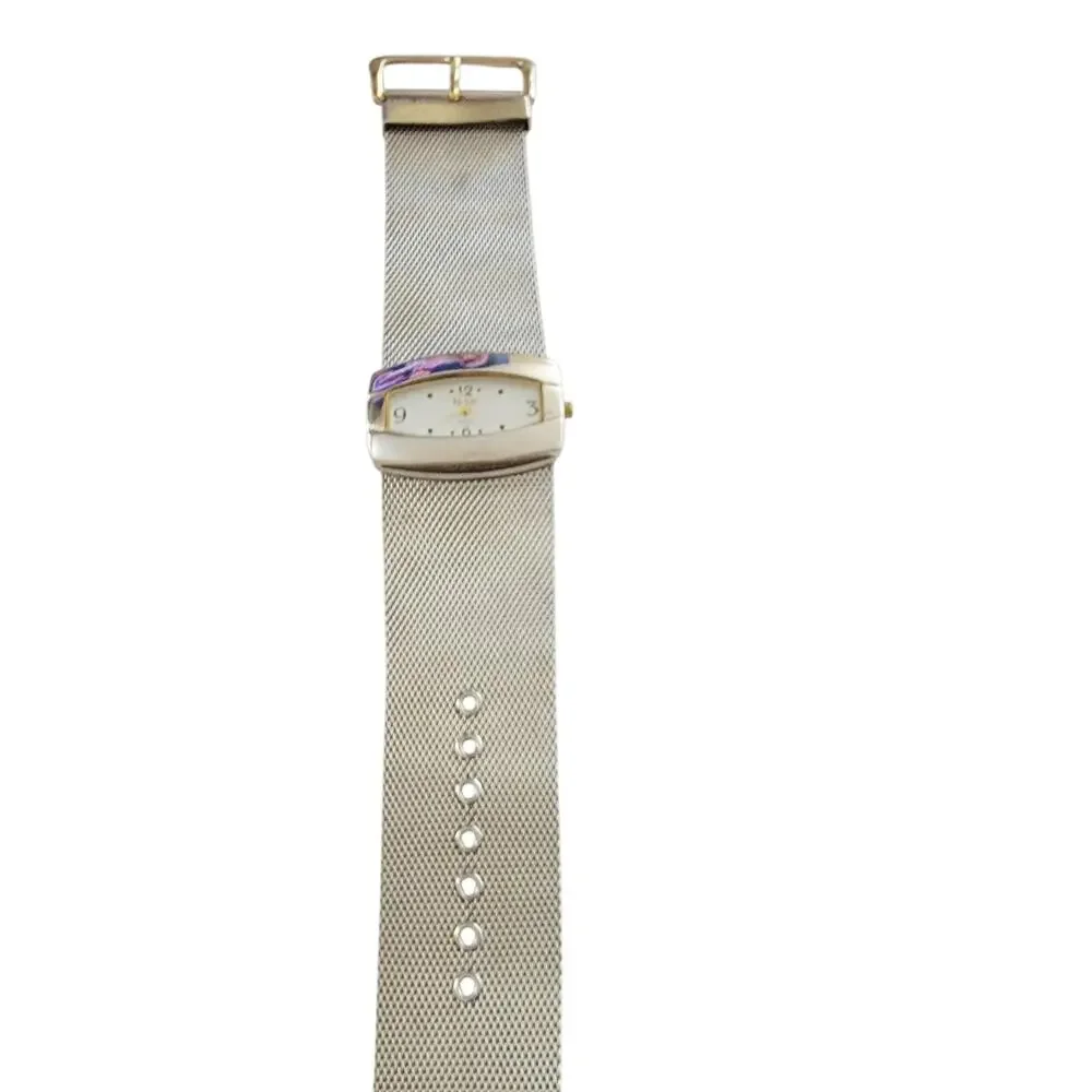 Kristine Womens Watch White Dial Silver Case Mesh Bracelet Quartz 01957
